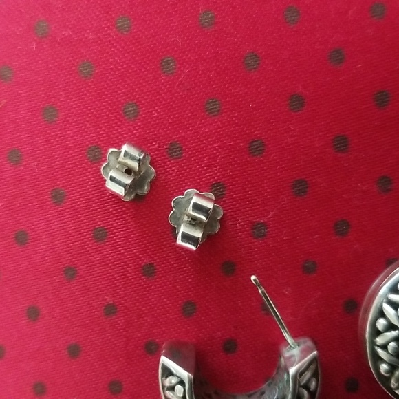 14k Gold & Sterling Silver Earrings - Picture 13 of 13